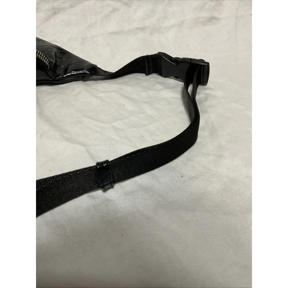 Kendall + Kylie Black Faux Leather Fanny Pack Purse Tote